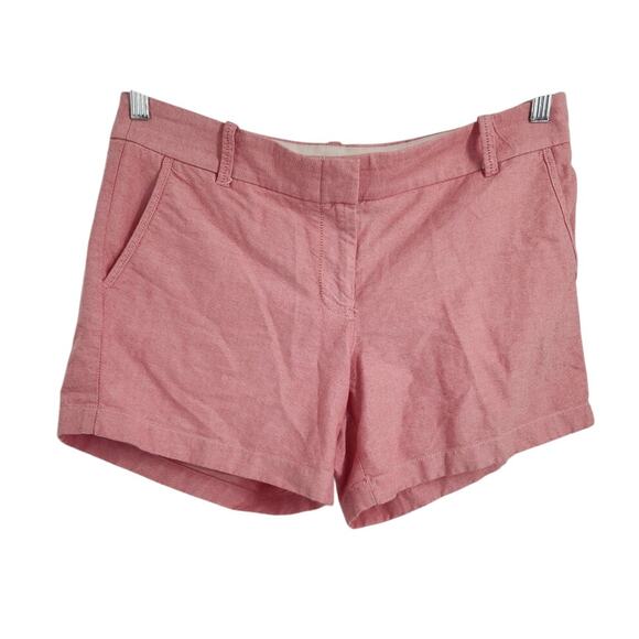 J. Crew Light Red Cotton Shorts - Women's Size 10 - Picture 1 of 3
